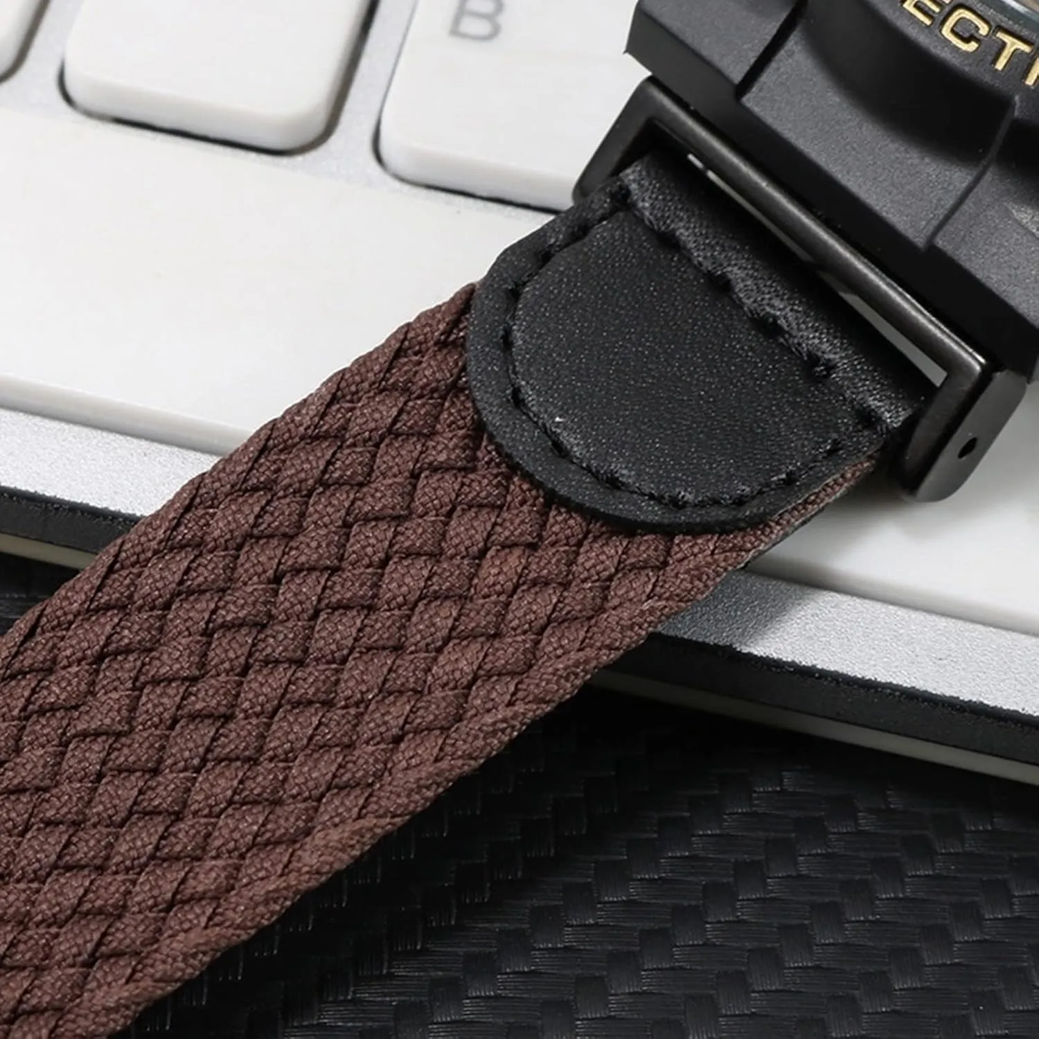 Universal Strap,20mm Electronic Analogue Watch Woven Canvas Nylon Watchband Replacement Accessories Sweat Absort Soft Comfortable Watch Wrist Band(Army Green B)
