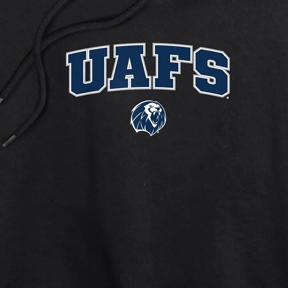 University of Arkansas - Fort Smith Arch Logo Black Women's Cropped Hoodie Pullover Sweatshirt