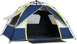 Upgrade Pop Up Tent Family Camping Tent 3-4 Person Tent Portable Instant Automatic Tent Beach Sun Shelter Waterproof Windproof for Outdoor Camping Hiking Mountaineering (Color : B) (C)