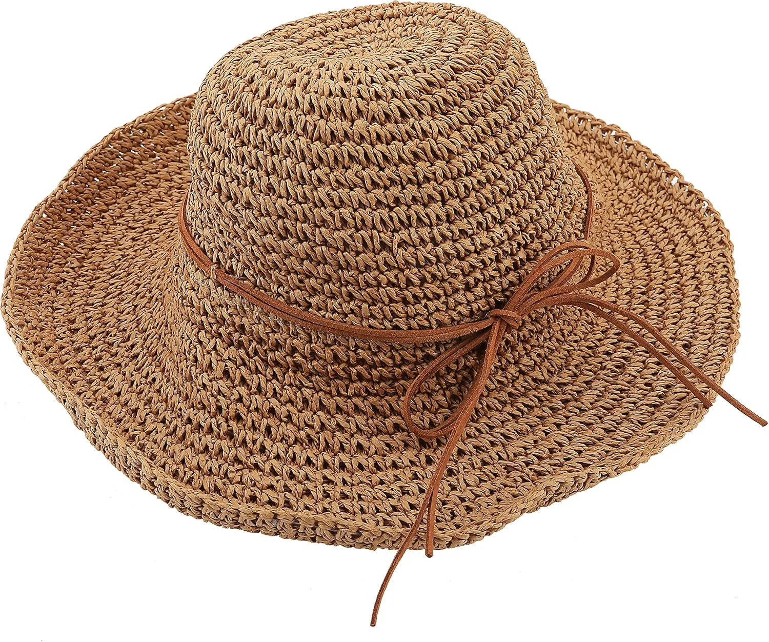 Urban CoCo Women's Wide Brim Caps Foldable Summer Beach Sun Straw Hats