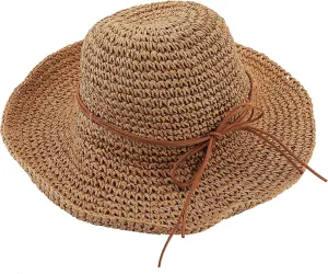 Urban CoCo Women's Wide Brim Caps Foldable Summer Beach Sun Straw Hats