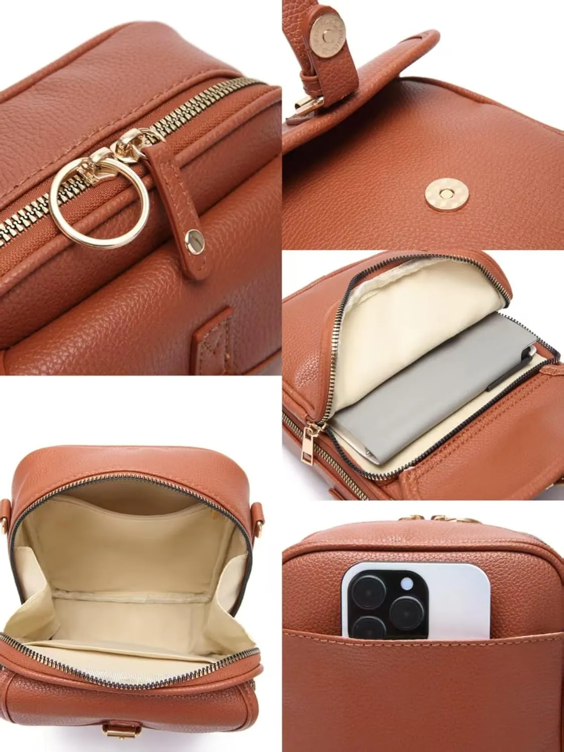 Urvashi Crossbody Leather Bag,Tojoyride crossbody bag, Women'S Anti-Theft Retro Crossbody Bag With Multiple Card Slots