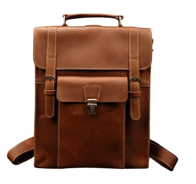 VacationGrabs Genuine Leather Backpack for Travel