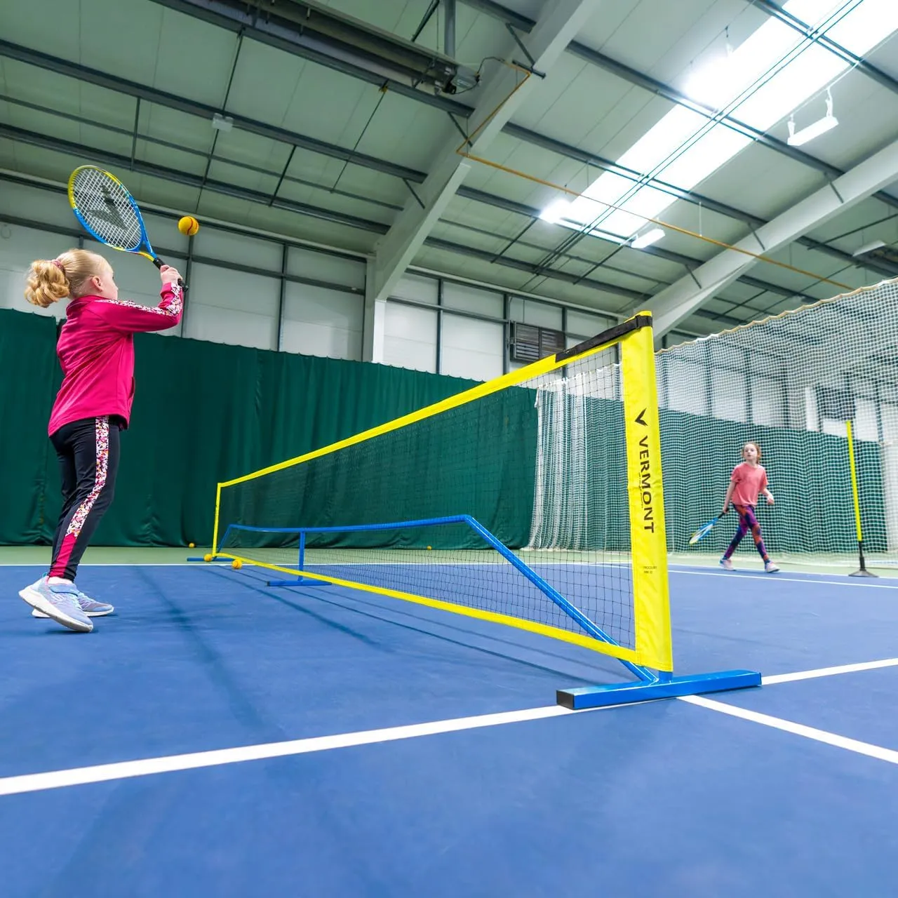 Vermont Procourt Combi Net | Net for Tennis, Badminton, Pickleball & Soccer-Tennis | Portable Badminton Set | Mini Tennis & Badminton Sets for Backyards