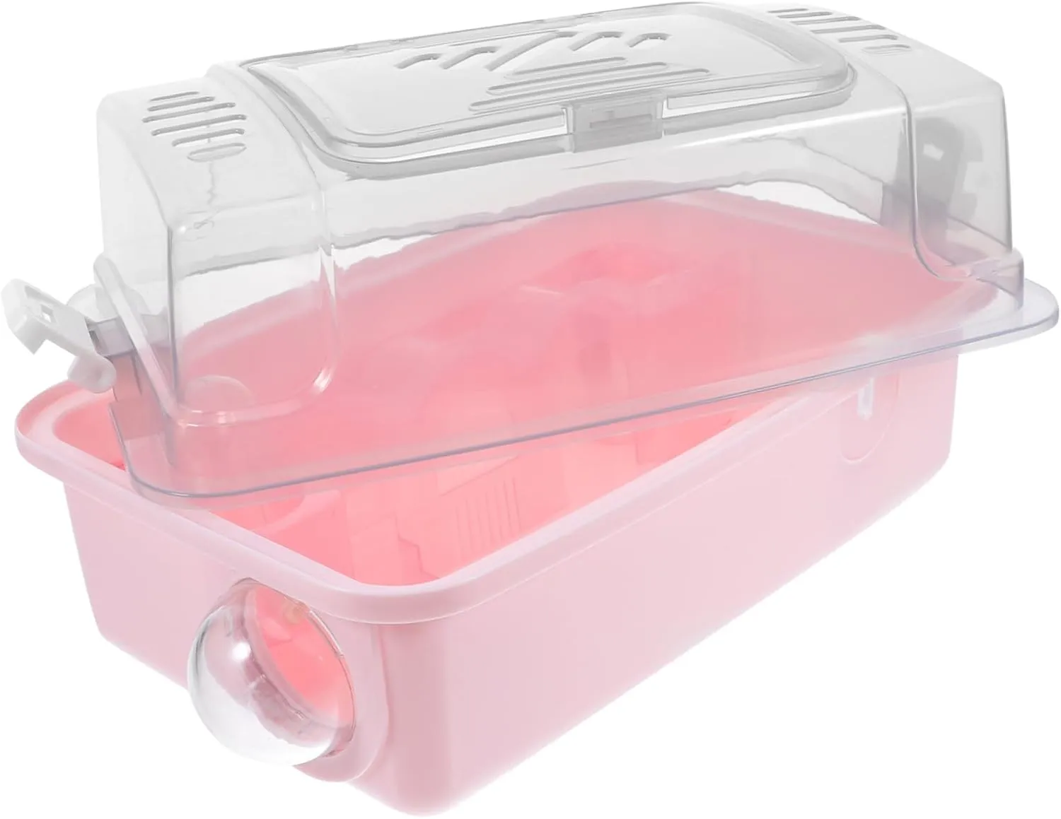 VICASKY Portable Hamster Travel Carrier Dwarf Hamster Cage Food Container Safe Pet Carrier for Home Travel