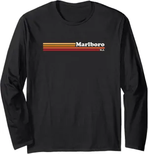 Vintage 1980s Graphic Style Marlboro New Jersey Long Sleeve T-Shirt