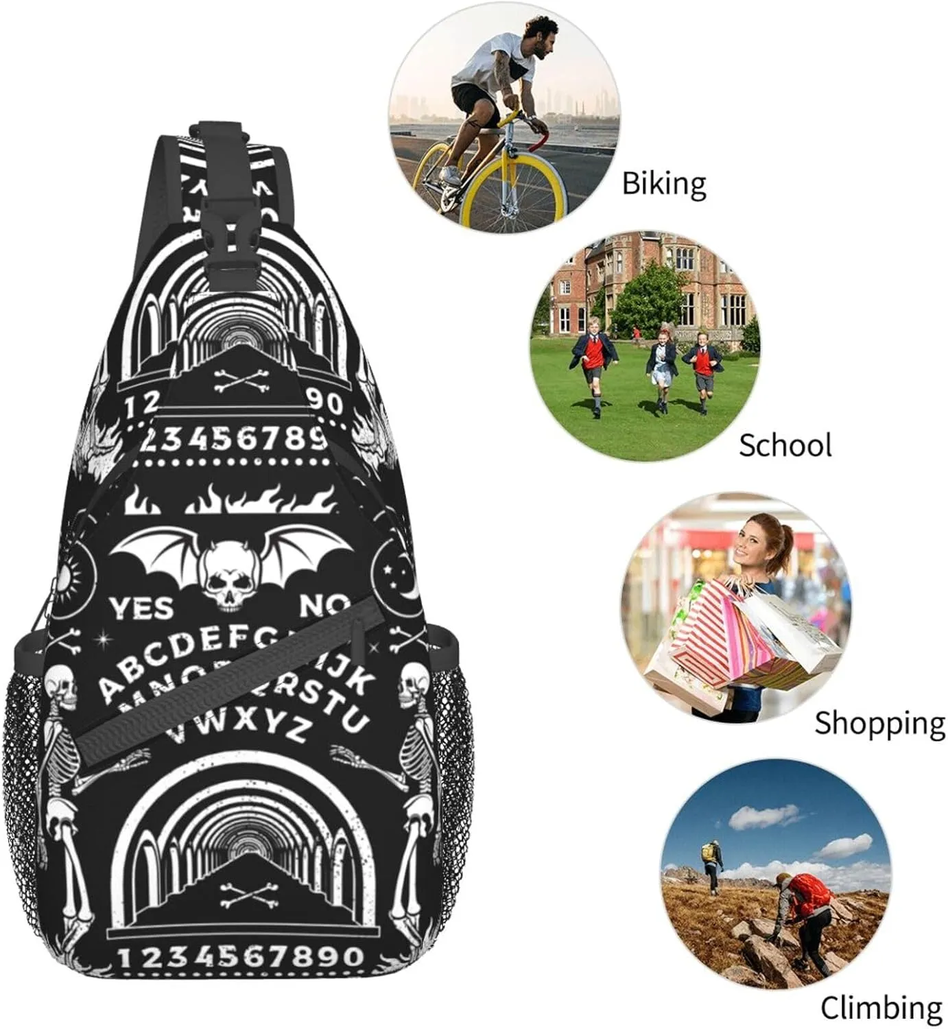 Vintage Elephant Sling Backpack Unisex Crossbody Chest Bag Shoulder Chest Bag For Women Men Hiking Travel