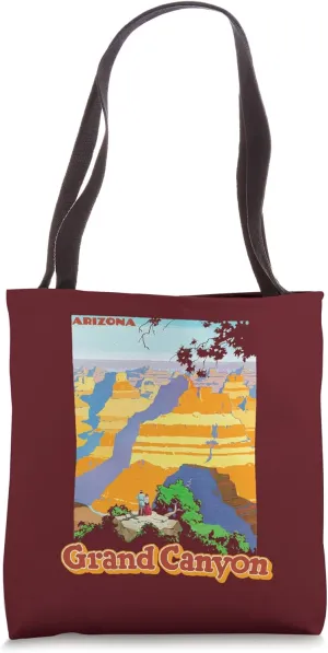 Vintage Grand Canyon Postcard Style Travel Art TPA Tote Bag