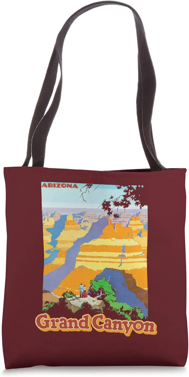 Vintage Grand Canyon Postcard Style Travel Art TPA Tote Bag
