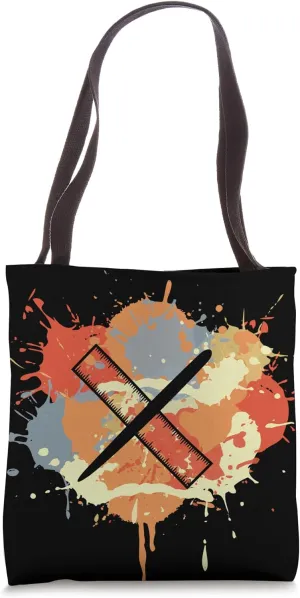 Vintage Pen and Ruler Architectural Engineer Architect Tote Bag