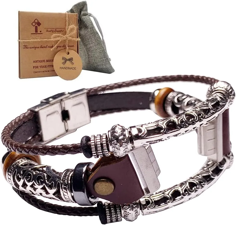 Vintage Stylish Inspire 2 Bands for Men Women Boys and Girls,Replacement Watch Band Compatible with Fitbit Inspire 2