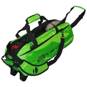 Vise Clear Top 3 Ball Tote Green Bowling Bag