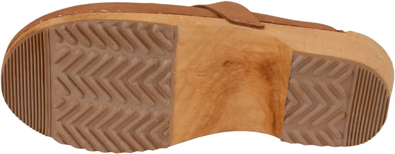 Vollsjo Women's Genuine Leather Wooden Clogs Made in EU