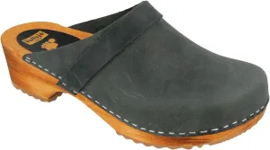 Vollsjo Women's Genuine Leather Wooden Clogs Made in EU