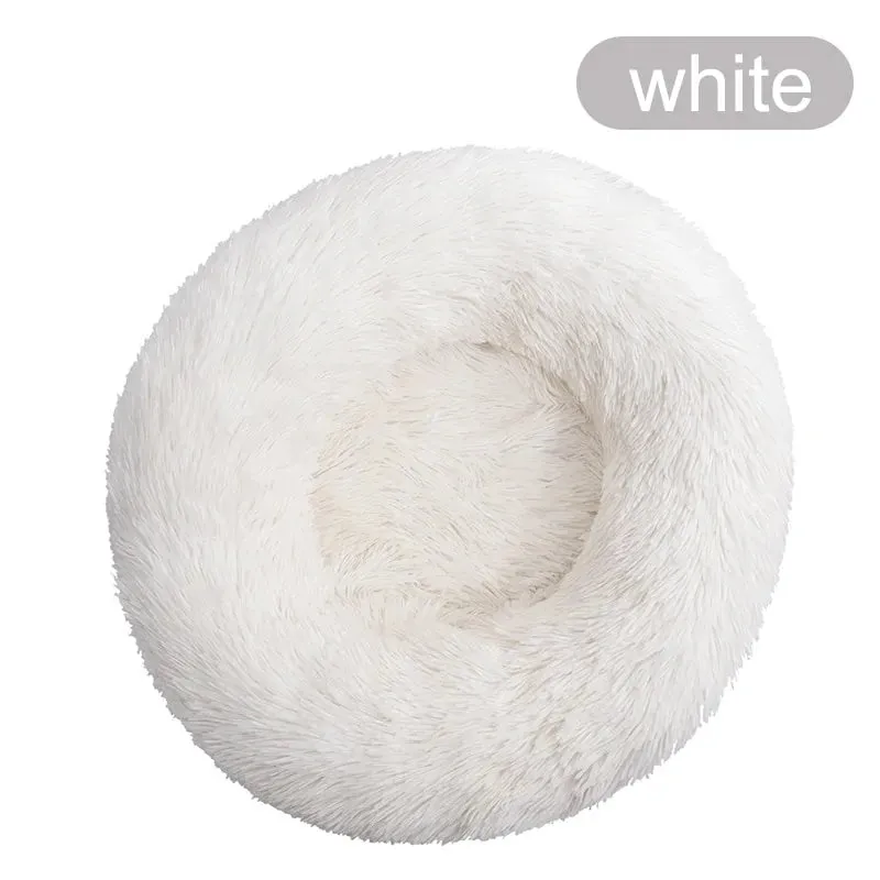 Warm Soft Long Donut Plush Pet Cushion