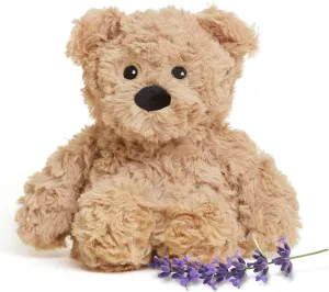 warmies Junior Microwavable & Weighted Stuffed Animals, Brown Curly Bear - Heated Stuffed Animal Plushie for Warmth & Comfort - Soft Plush Toys for Adults & Children (Boys, Girls, Babies & Toddlers)