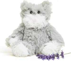 warmies Junior Microwavable & Weighted Stuffed Animals, Cat - Heated Stuffed Animal Plushie for Warmth & Comfort - Cute Soft Plush Toys for Adults & Children (Boys, Girls, Babies & Toddlers)