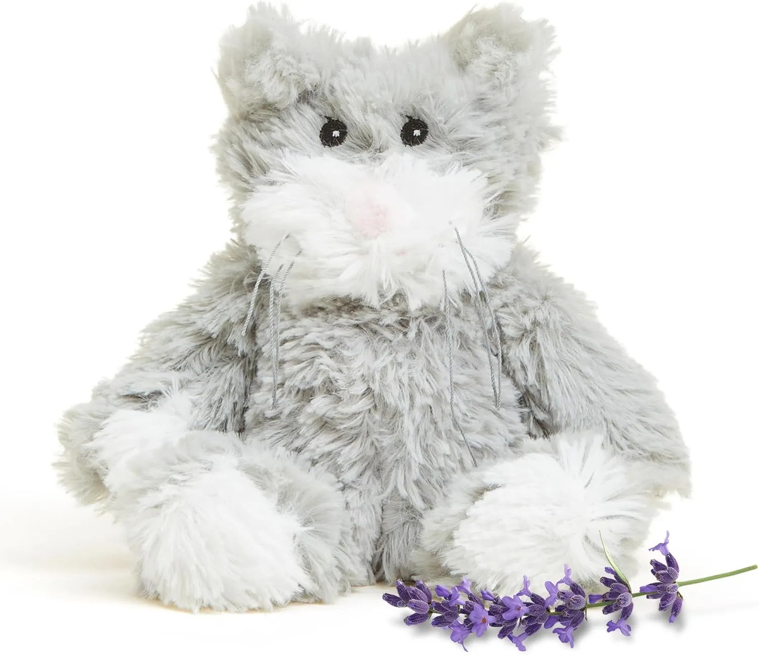 warmies Junior Microwavable & Weighted Stuffed Animals, Cat - Heated Stuffed Animal Plushie for Warmth & Comfort - Cute Soft Plush Toys for Adults & Children (Boys, Girls, Babies & Toddlers)