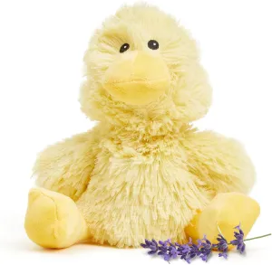 warmies Junior Microwavable & Weighted Stuffed Animals, Duck - Heated Stuffed Animal Plushie for Warmth & Comfort - Cute Soft Plush Toys for Adults & Children (Boys, Girls, Babies & Toddlers)