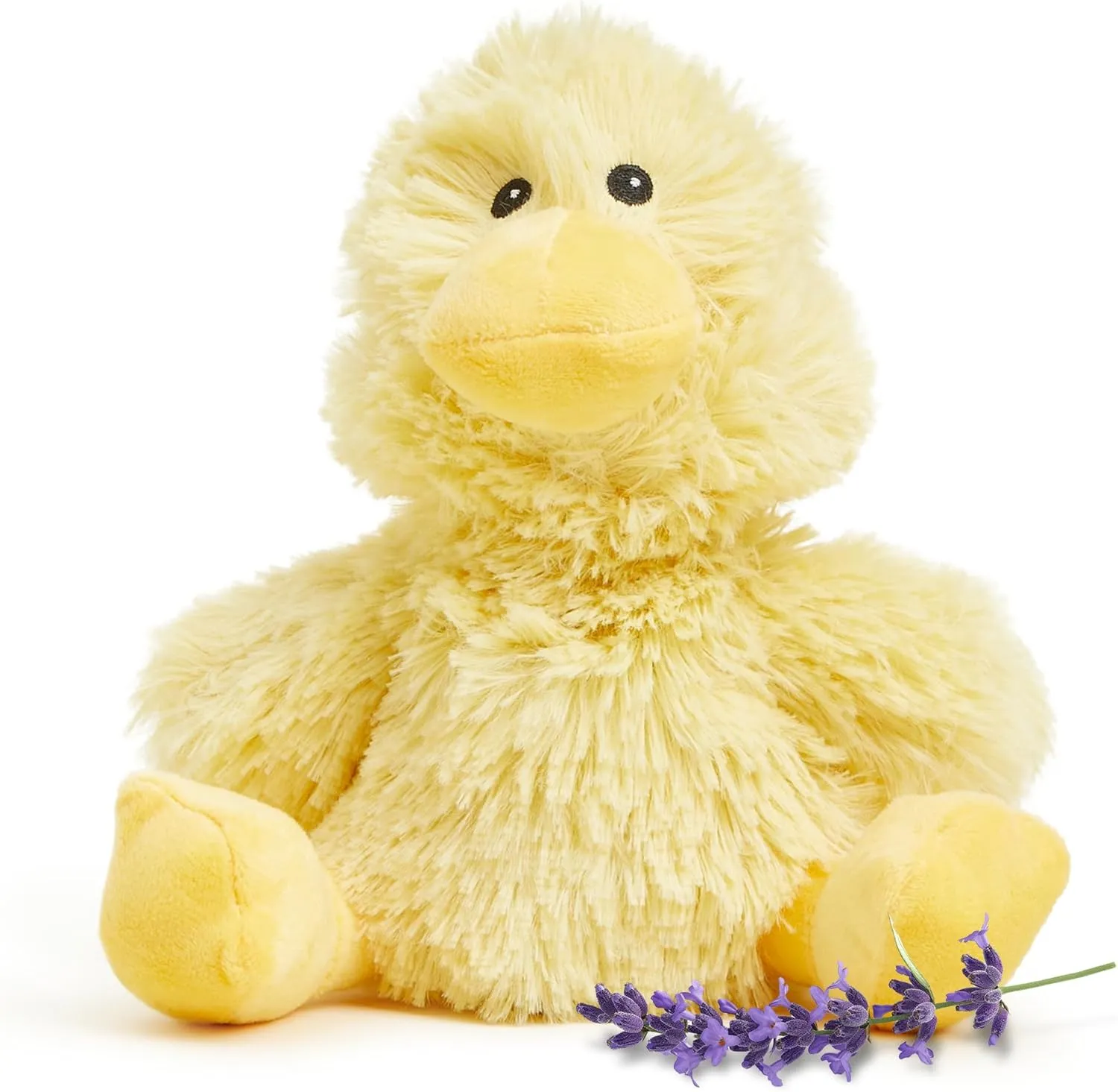 warmies Junior Microwavable & Weighted Stuffed Animals, Duck - Heated Stuffed Animal Plushie for Warmth & Comfort - Cute Soft Plush Toys for Adults & Children (Boys, Girls, Babies & Toddlers)