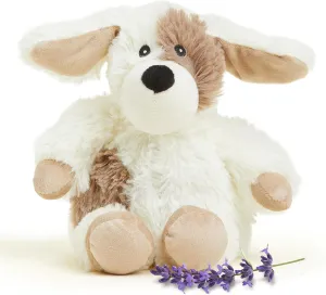 warmies Junior Microwavable & Weighted Stuffed Animals, Puppy - Heated Stuffed Animal Plushie for Warmth & Comfort - Cute Soft Plush Toys for Adults & Children (Boys, Girls, Babies & Toddlers)