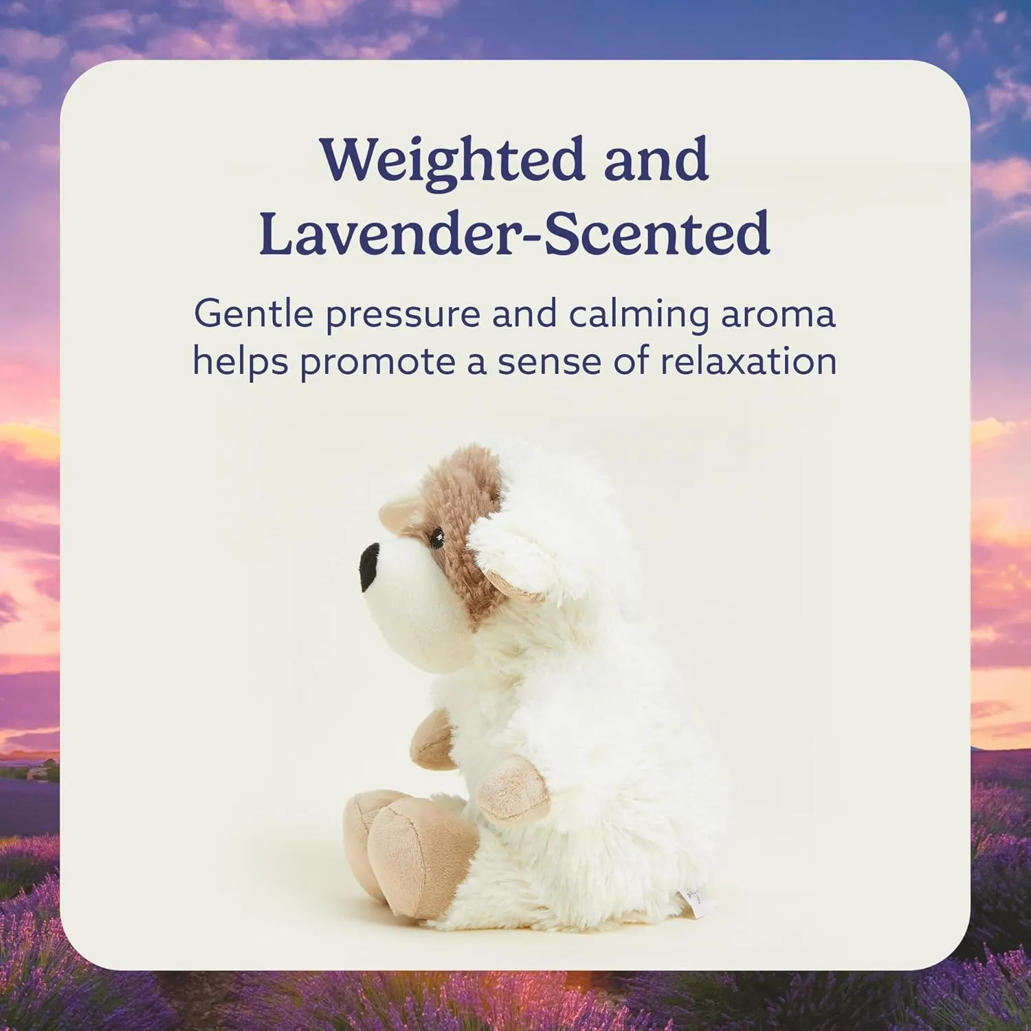 warmies Junior Microwavable & Weighted Stuffed Animals, Puppy - Heated Stuffed Animal Plushie for Warmth & Comfort - Cute Soft Plush Toys for Adults & Children (Boys, Girls, Babies & Toddlers)