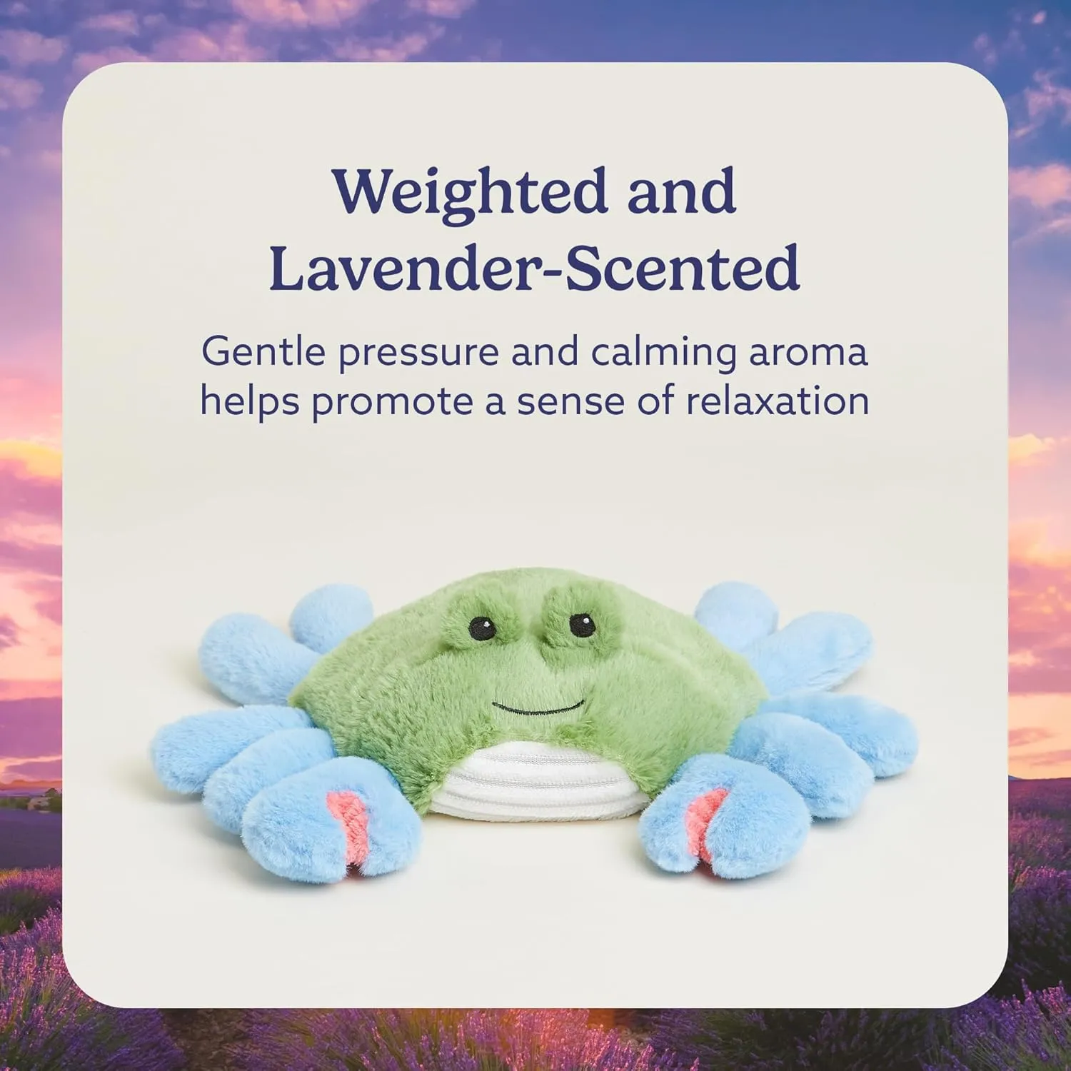 warmies Microwavable & Weighted Stuffed Animals, Blue Crab - Heated Stuffed Animal Plushie for Warmth & Comfort - Cute Soft Plush Toys for Adults & Children (Boys, Girls, Babies & Toddlers)