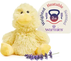 warmies Microwavable & Weighted Stuffed Animals, Duck - Heated Stuffed Animal Plushie for Warmth & Comfort - Cute Soft Plush Toys for Adults & Children (Boys, Girls, Babies & Toddlers)