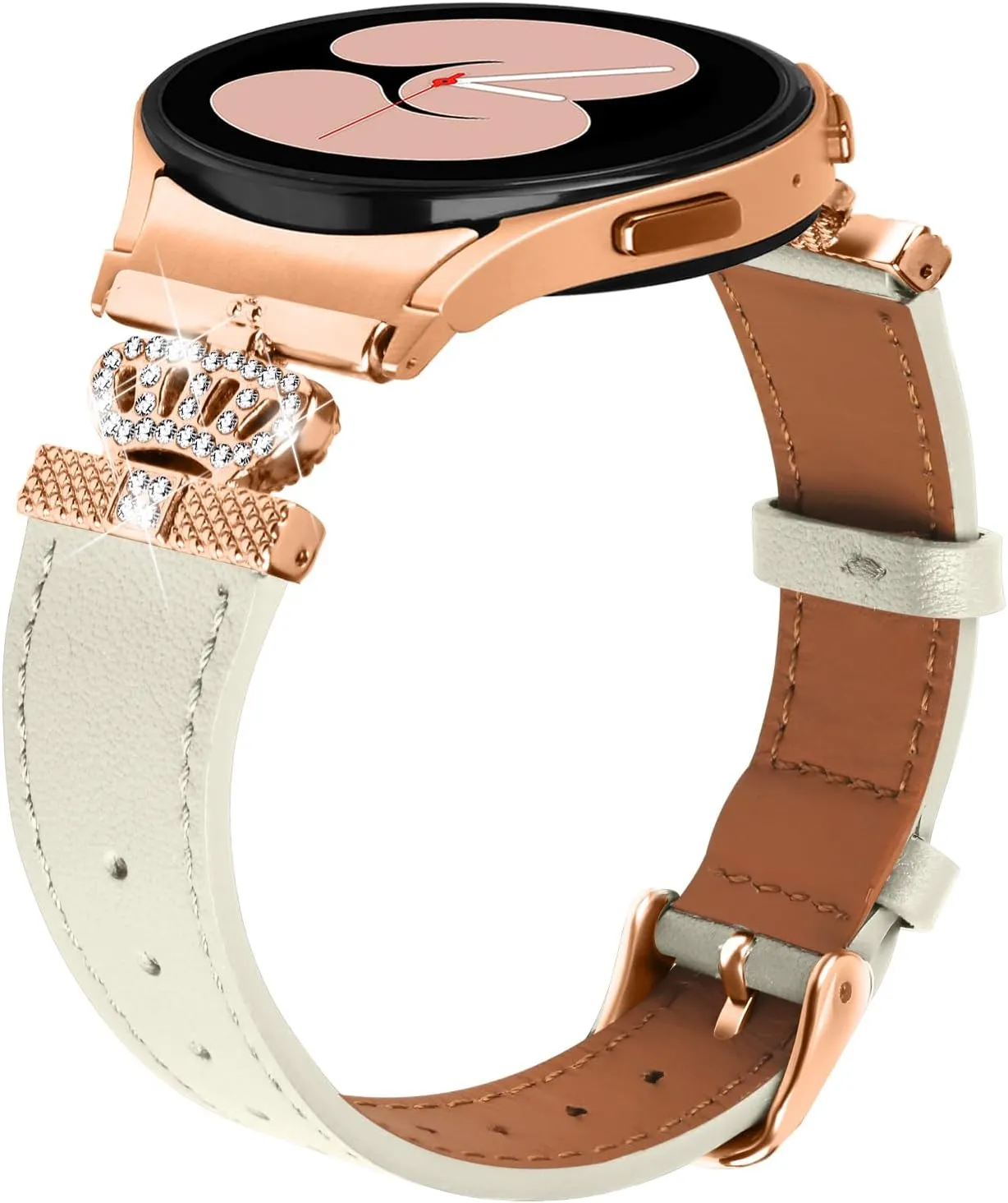 Watch Strap Compatible With Galaxy watch 4/Galaxy watch 5 40mm 44mm Genuine Leather Adjustable Strap For Galaxy Watch 4 Classic 42mm 46mm/Watch 5 Pro 45mm