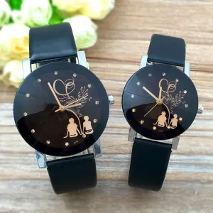 Watch Women Black Student Couple Lovers Watches Ladies