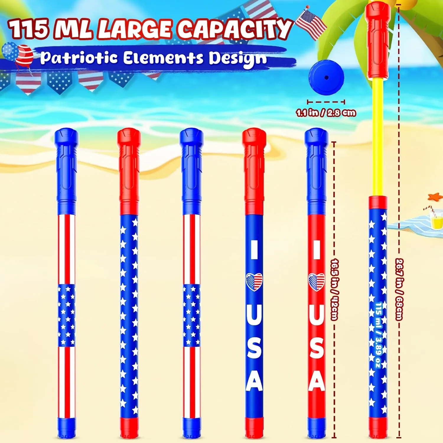 Water Gun Squirt Toys for Kids Adults: Outdoor Super Blaster Water Guns for Kids Age 3-4-5-8-12 Bulk - Fun 4th of July Pool Toys for Swimming Beach Summer Outside Party Games