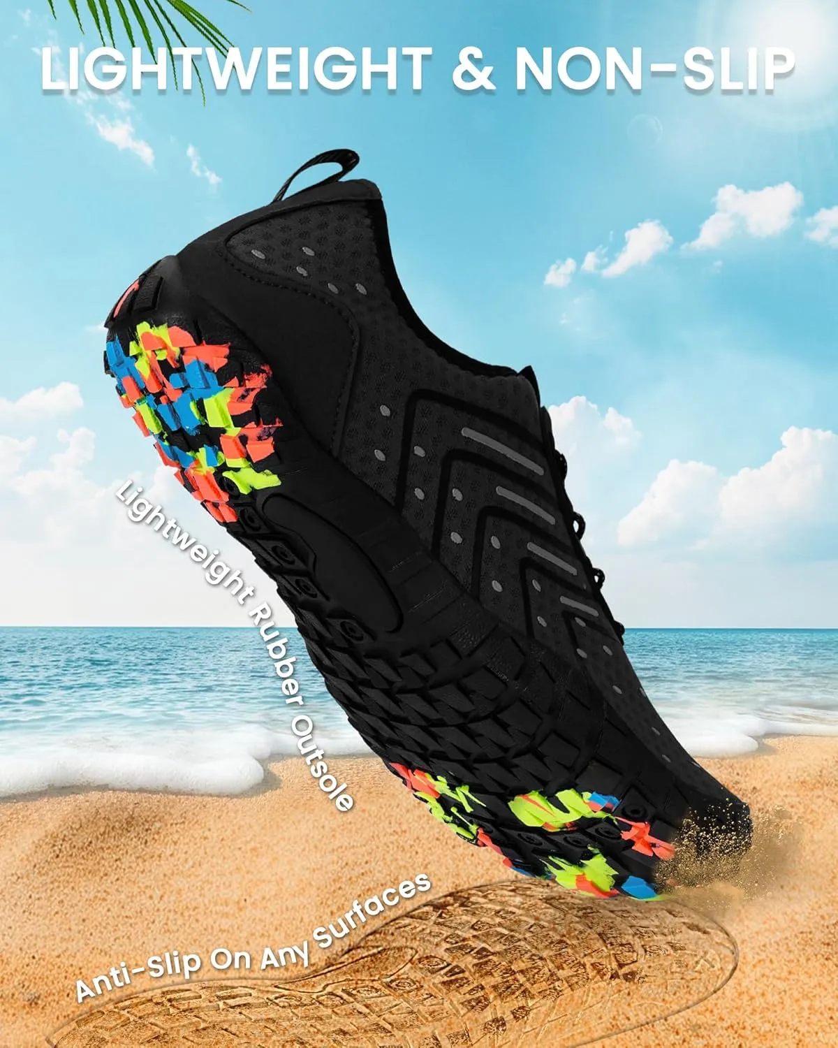 Water Shoes for Women Men Adult Quick-Dry Aqua Socks Breathable Barefoot Shoes for Swim Beach River Pool Lake Hiking Kayaking Surfing