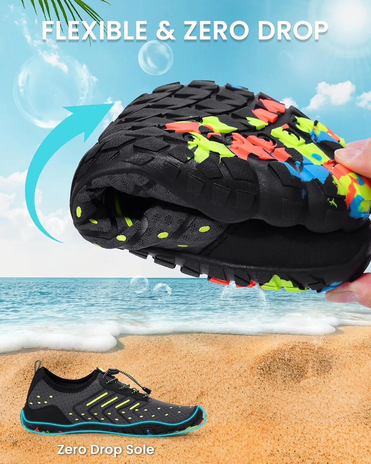 Water Shoes for Women Men Quick-Dry Barefoot Shoes Breathable Aqua Socks for Swim Beach River Pool Lake Hiking Surfing Kayaking