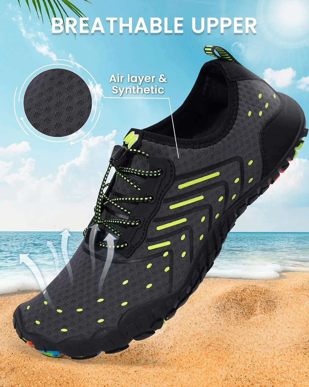 Water Shoes for Women Men Quick-Dry Barefoot Shoes Breathable Aqua Socks for Swim Beach River Pool Lake Hiking Surfing Kayaking