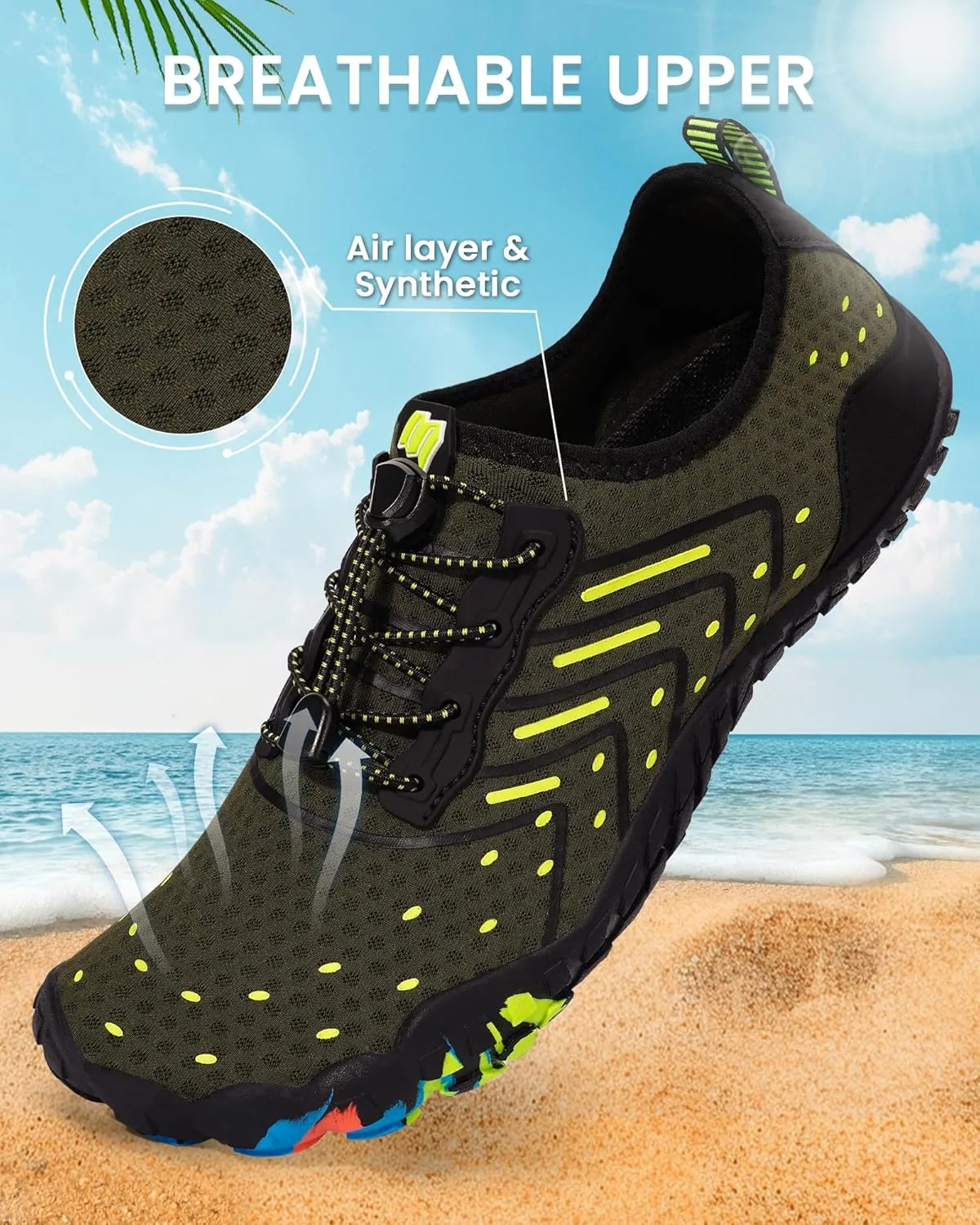 Water Shoes for Women Men Quick-Dry Barefoot Shoes Breathable Aqua Socks for Swim Beach River Pool Lake Hiking Surfing Kayaking