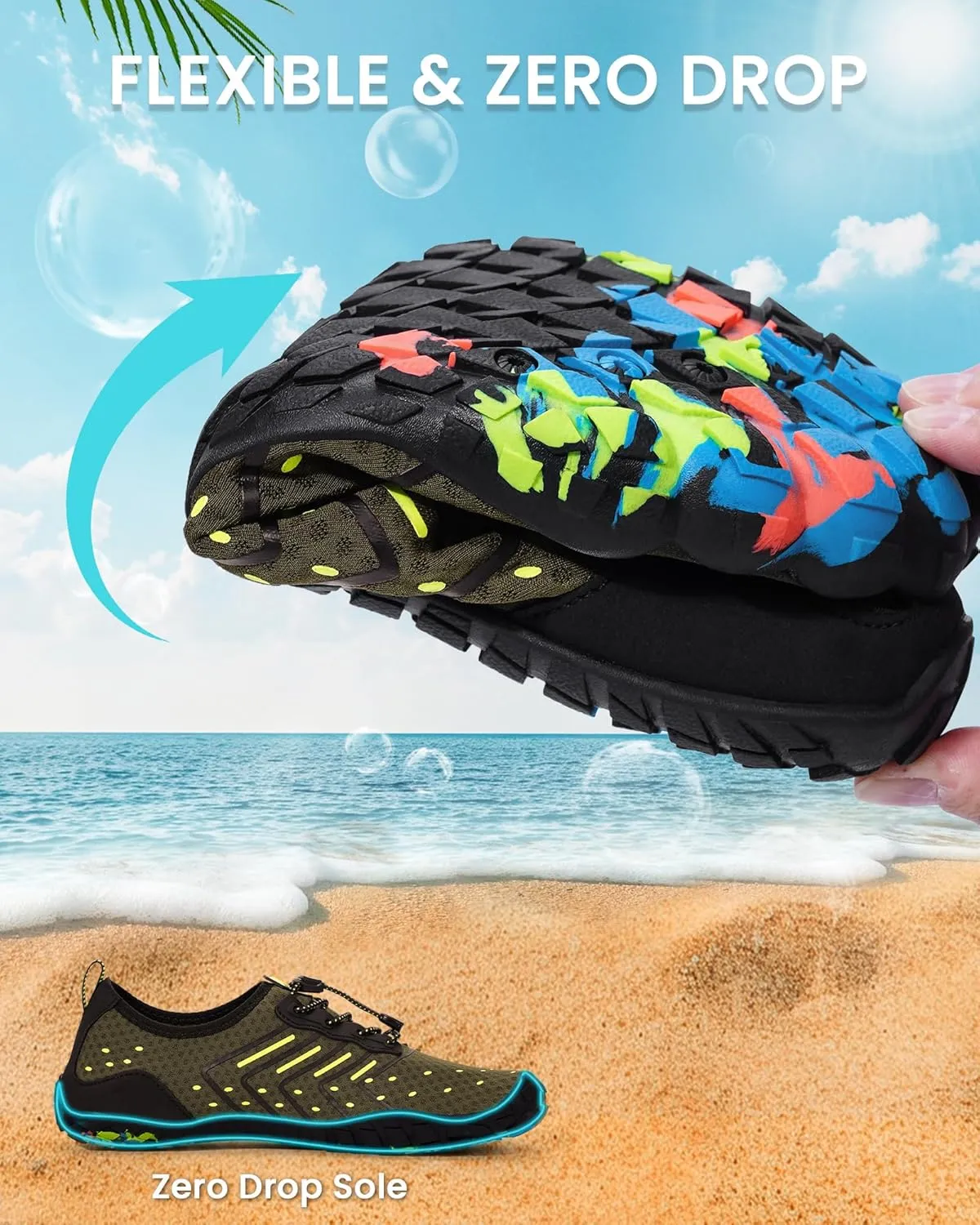 Water Shoes for Women Men Quick-Dry Barefoot Shoes Breathable Aqua Socks for Swim Beach River Pool Lake Hiking Surfing Kayaking