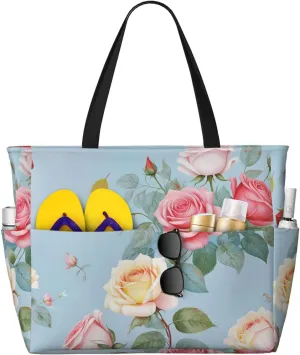 Waterproof Beach Tote Pool Bags for Women Ladies, Extra Large Gym Tote Carry On Bag for Weekender Travel