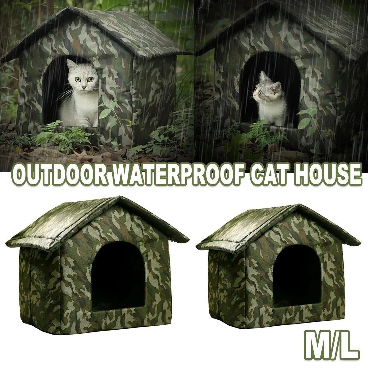 Waterproof Outdoor Cat Nest Stray Pet Hiding Nest Simple Dog House Shelter Bed
