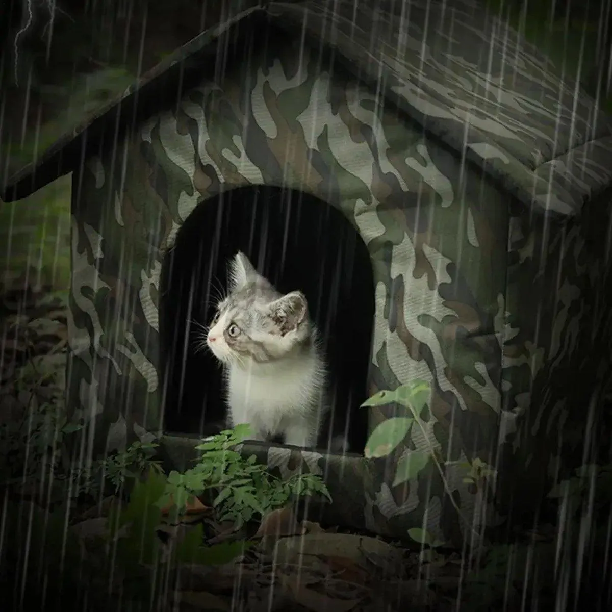 Waterproof Outdoor Cat Nest Stray Pet Hiding Nest Simple Dog House Shelter Bed