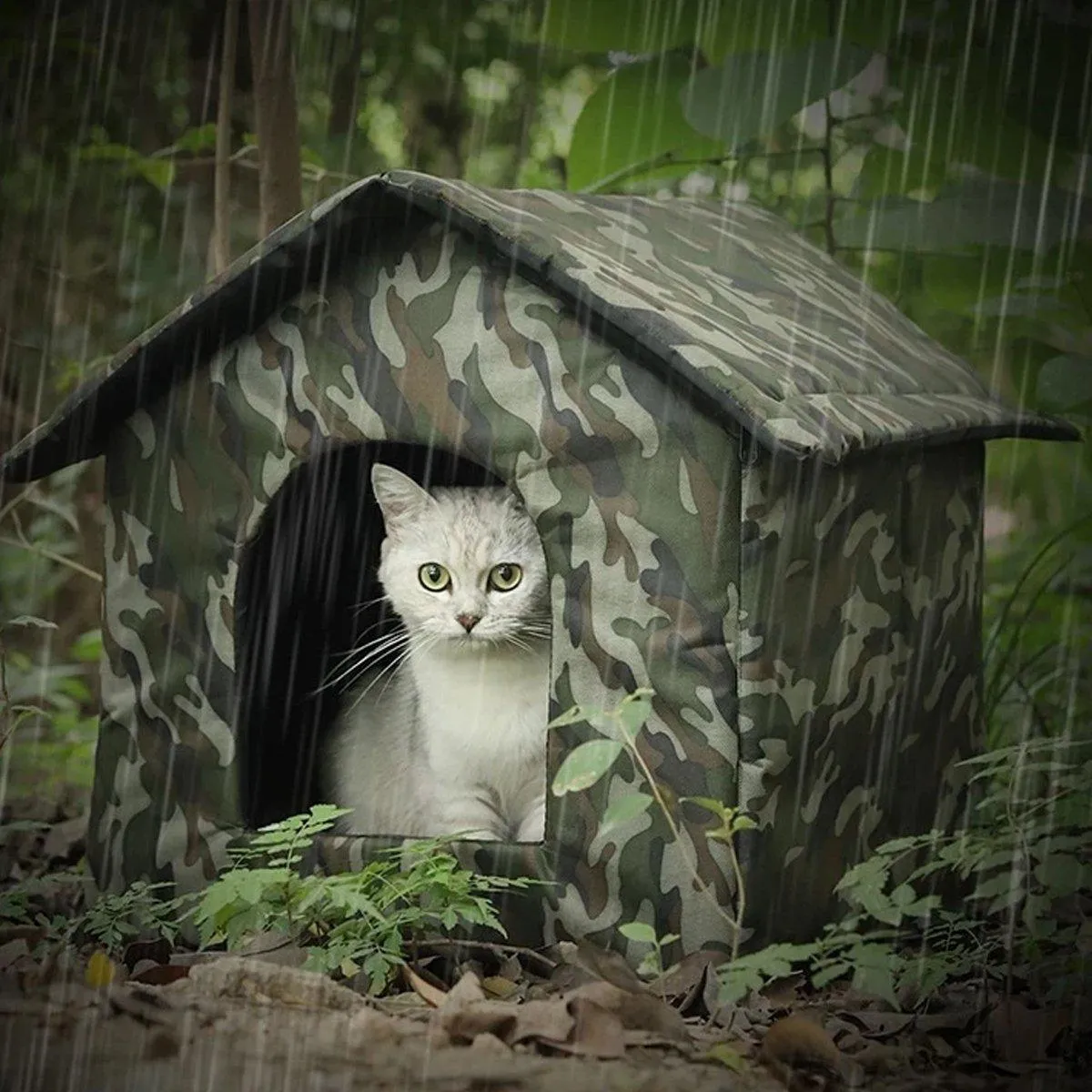 Waterproof Outdoor Cat Nest Stray Pet Hiding Nest Simple Dog House Shelter Bed