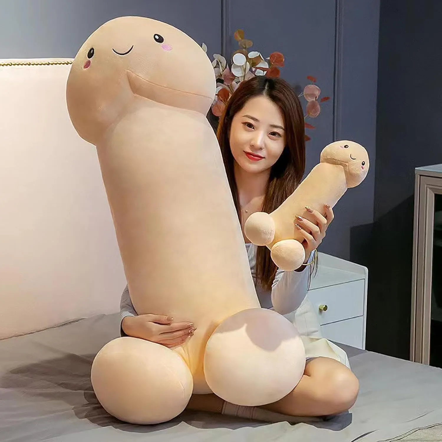 Weird Pillow Hilarious Plush Unwrap The Laughter in Special Whimsical Comfort Joy Quirky Toy brown-80cm(31.4in)