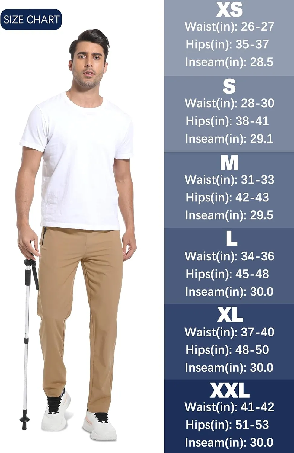 WENRONSTA Men's Lightweight Hiking Pants Quick Dry Water Resistant Breathable Athletic Running Jogger Track Active Sweatpants