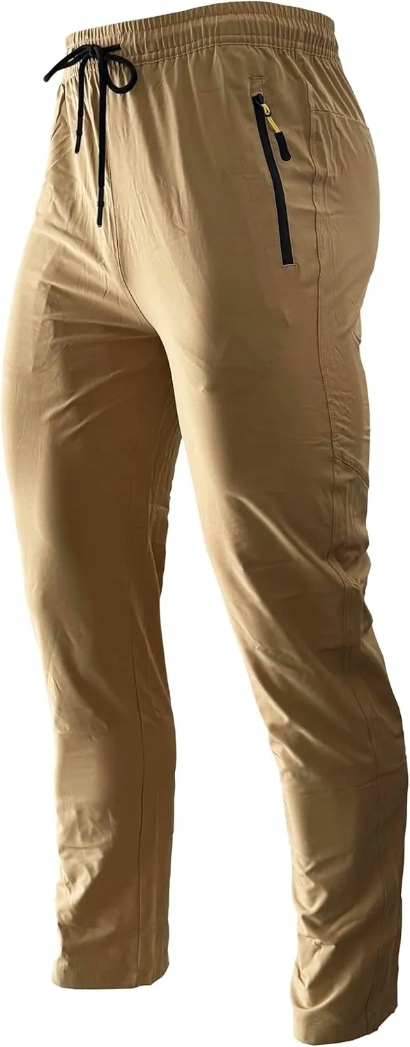WENRONSTA Men's Lightweight Hiking Pants Quick Dry Water Resistant Breathable Athletic Running Jogger Track Active Sweatpants