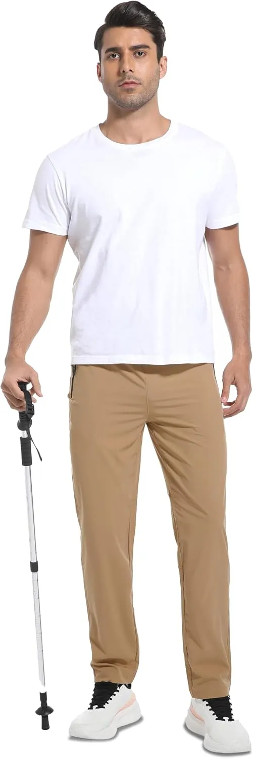 WENRONSTA Men's Lightweight Hiking Pants Quick Dry Water Resistant Breathable Athletic Running Jogger Track Active Sweatpants
