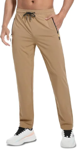 WENRONSTA Men's Lightweight Hiking Pants Quick Dry Water Resistant Breathable Athletic Running Jogger Track Active Sweatpants