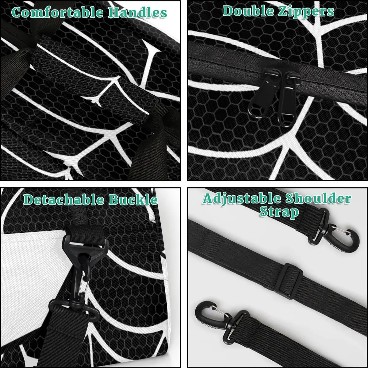 White Spider Web Kids Overnighter Duffel Bags for Boys Girls, Carry-On Size Sports Gym Bag for School Practice or Overnight Travel Weekender Sleepover Workout Tote Bag