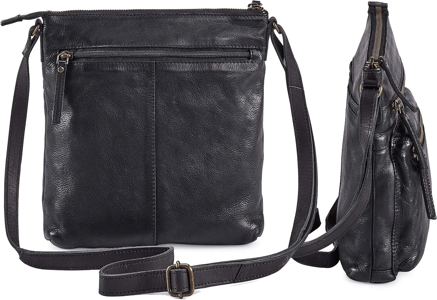 Wise Owl Accessories Small Crossbody Bags for Women Real Leather Purse Handbags Crossover Over the Shoulder Pocketbook