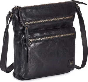 Wise Owl Accessories Small Crossbody Bags for Women Real Leather Purse Handbags Crossover Over the Shoulder Pocketbook