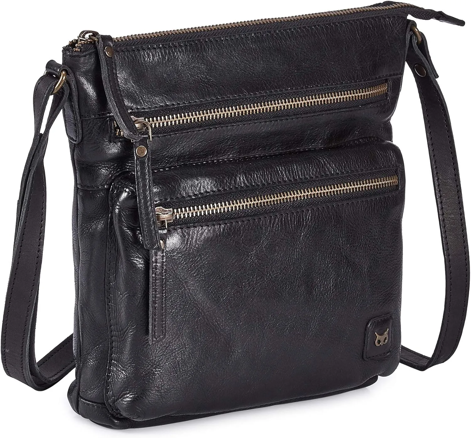 Wise Owl Accessories Small Crossbody Bags for Women Real Leather Purse Handbags Crossover Over the Shoulder Pocketbook