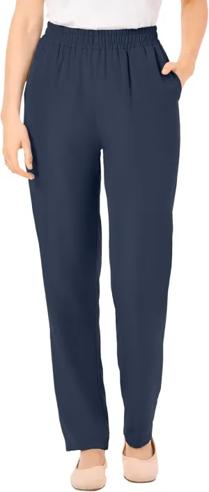 Woman Within Plus Size Petite Woven Pant